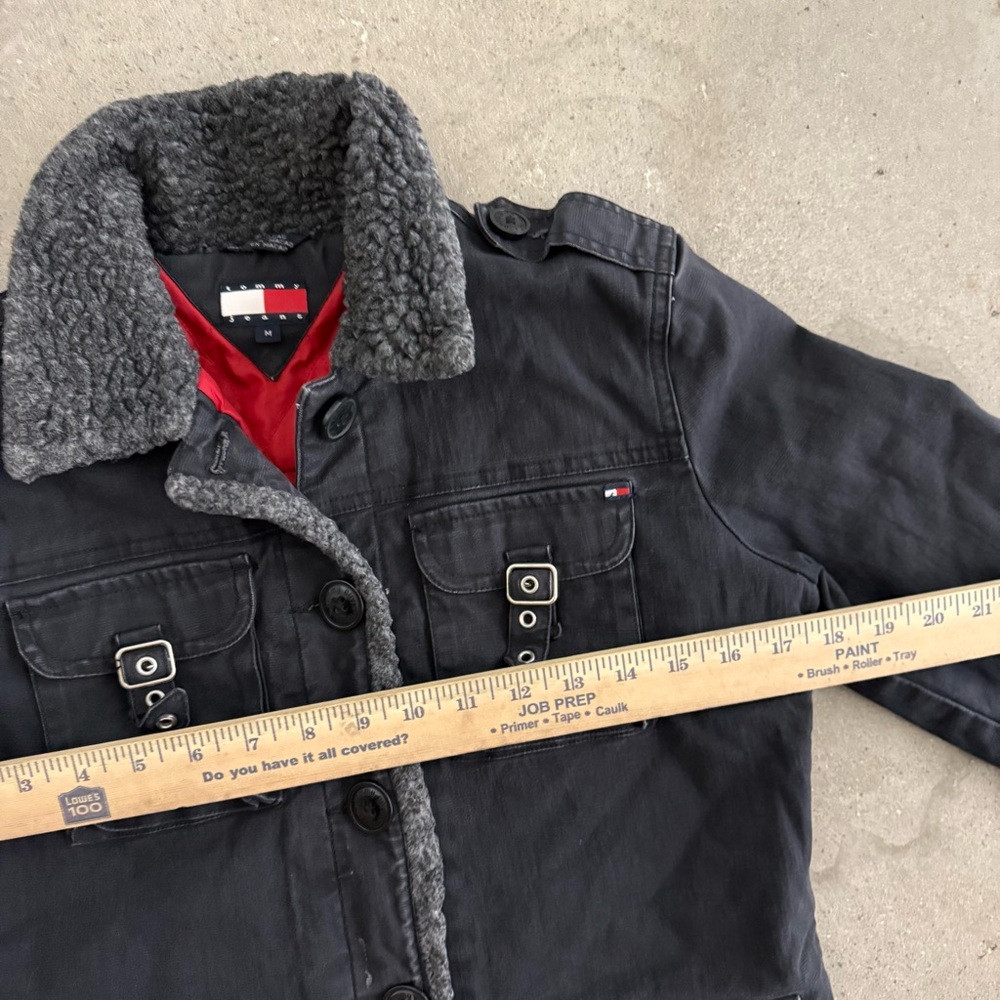 Vintage 90s Tommy Hilfiger Jeans Grunge Button Up Jacket Size M - Picture 3 of 4